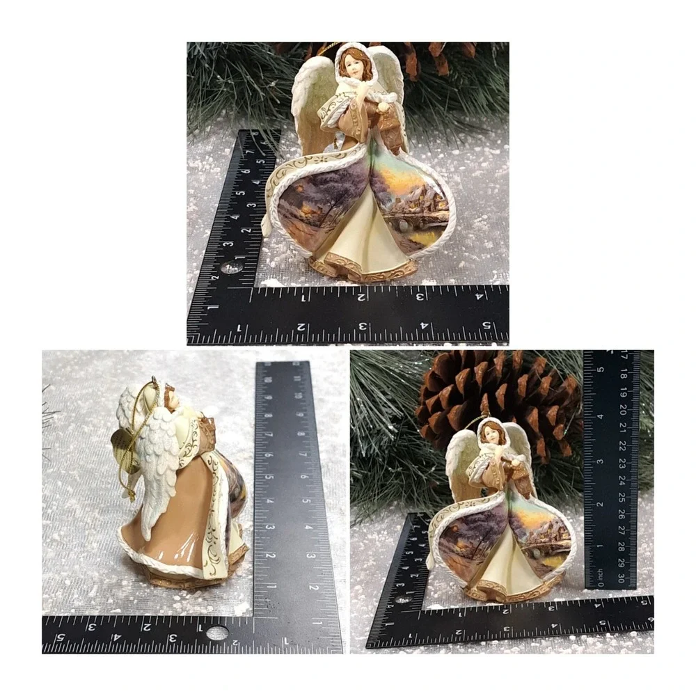 Thomas Kinkade Winter Angel of Light 2005 Brown Ornament Collection Silent Night